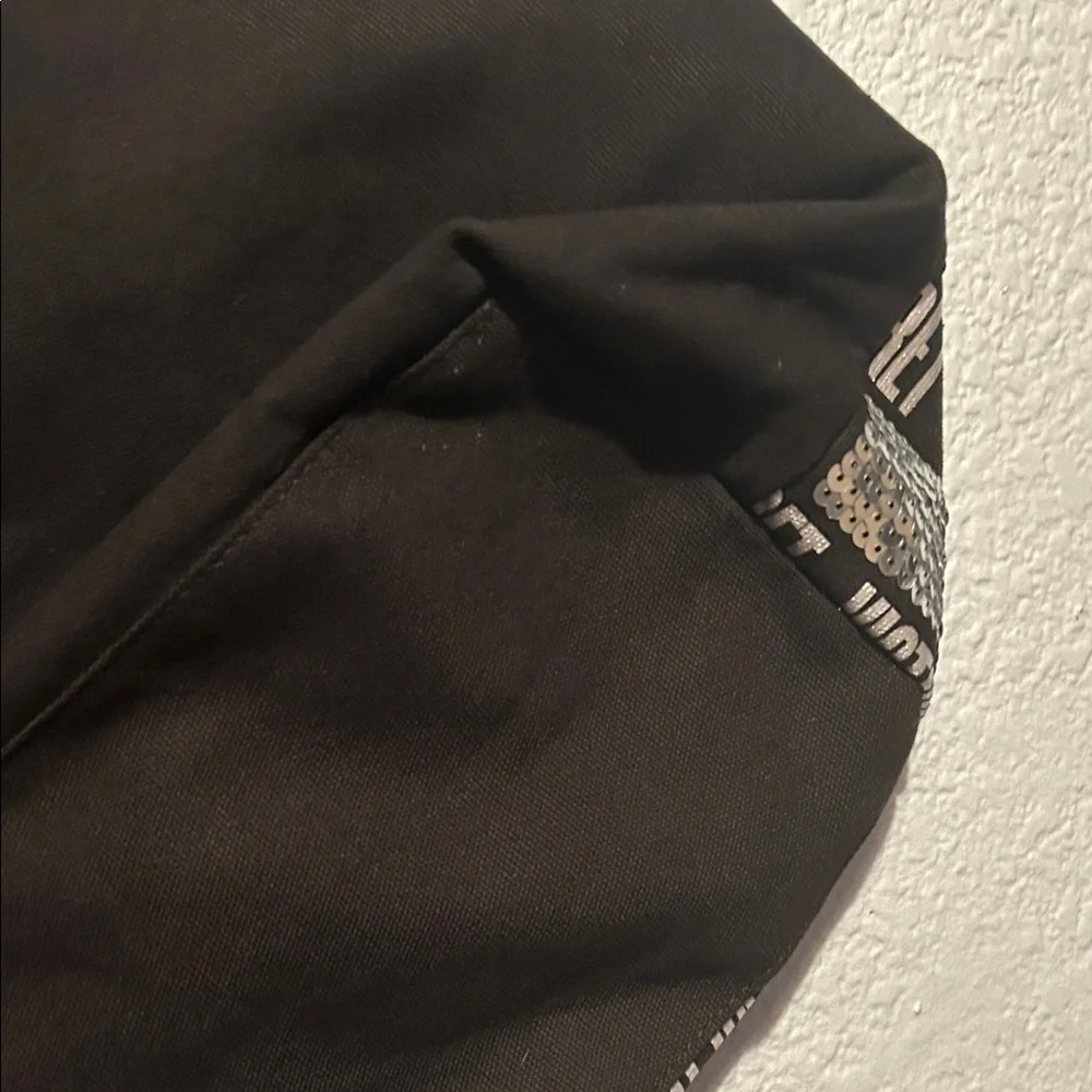 Victoria's Secret Black and Silver Striped Tote